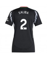 Arsenal William Saliba #2 Bortedrakt Dame 2024-25 Korte ermer